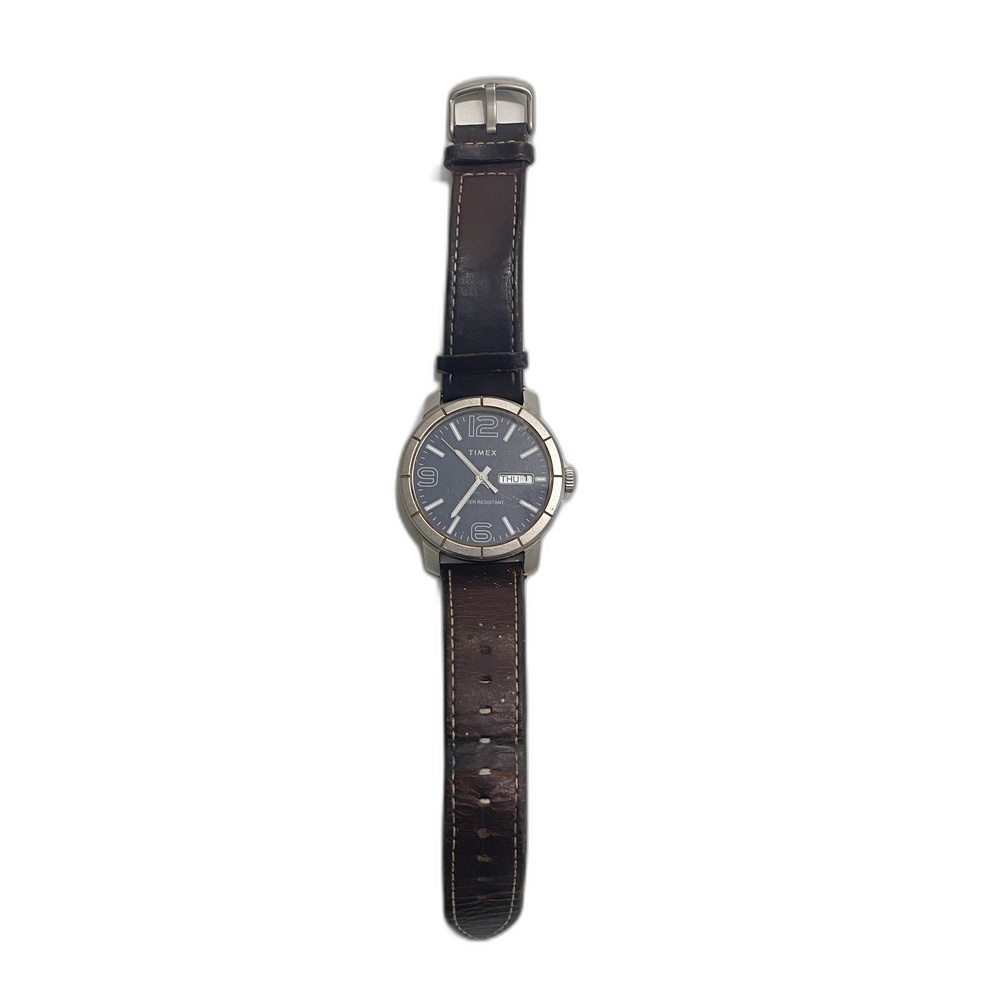 Timex Men's Leather Strap Watch Casual